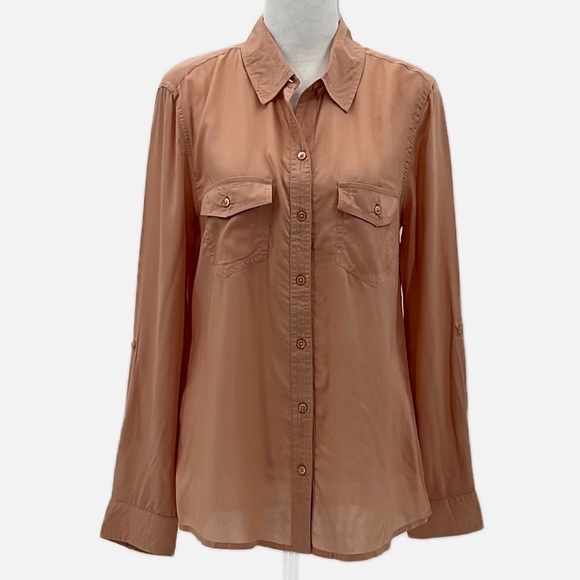 Melissa Odabash Robyn Button Front Long Sleeve Shirt - NWOT - Size Small - Picture 1 of 7